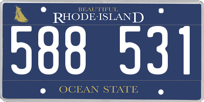 RI license plate 588531
