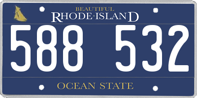 RI license plate 588532
