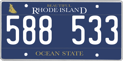 RI license plate 588533