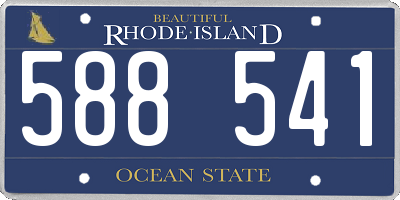 RI license plate 588541