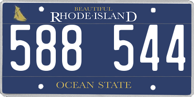 RI license plate 588544