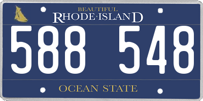 RI license plate 588548