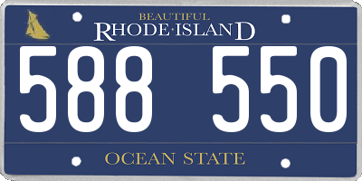 RI license plate 588550