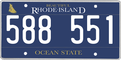 RI license plate 588551