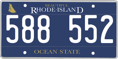 RI license plate 588552