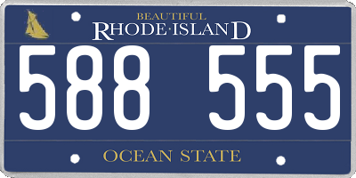 RI license plate 588555