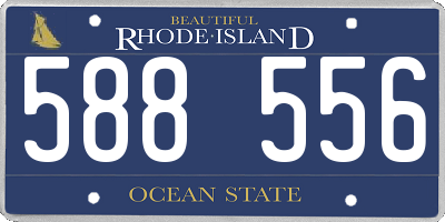 RI license plate 588556