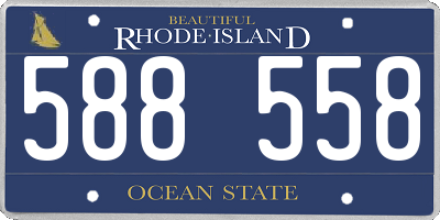 RI license plate 588558