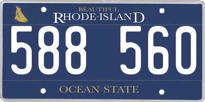 RI license plate 588560