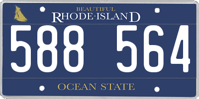 RI license plate 588564