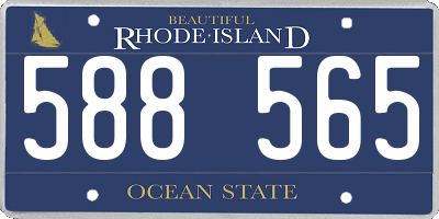 RI license plate 588565