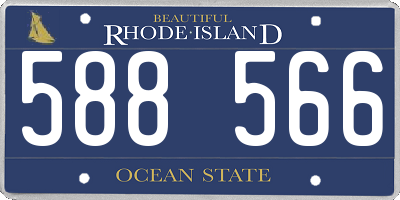 RI license plate 588566
