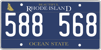 RI license plate 588568