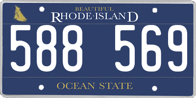 RI license plate 588569