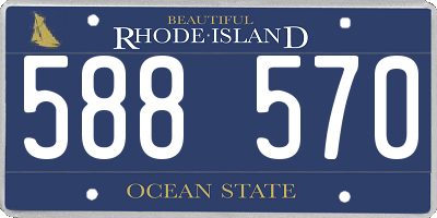 RI license plate 588570