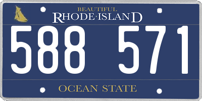 RI license plate 588571