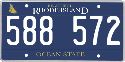 RI license plate 588572