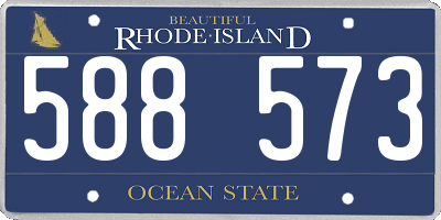 RI license plate 588573