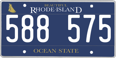 RI license plate 588575