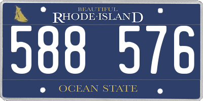 RI license plate 588576
