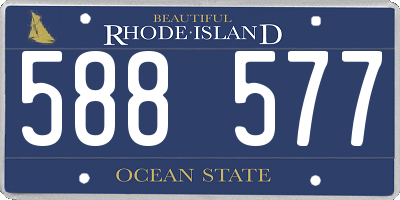 RI license plate 588577