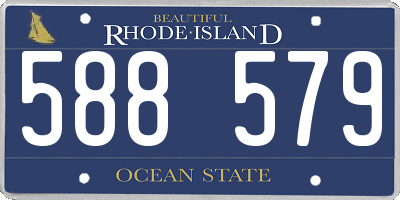 RI license plate 588579