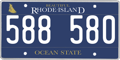 RI license plate 588580