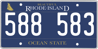 RI license plate 588583