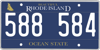 RI license plate 588584