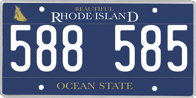 RI license plate 588585