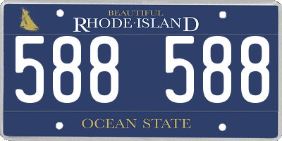 RI license plate 588588