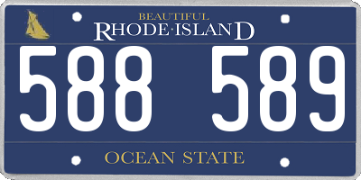 RI license plate 588589