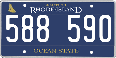RI license plate 588590