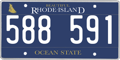 RI license plate 588591