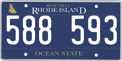 RI license plate 588593
