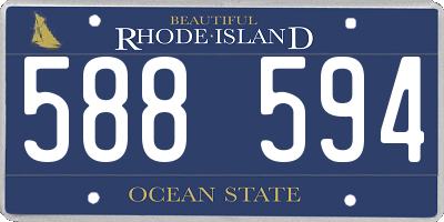 RI license plate 588594
