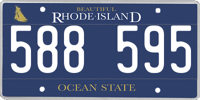 RI license plate 588595