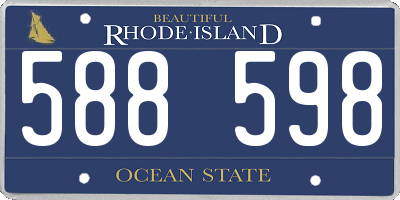 RI license plate 588598