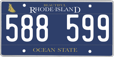 RI license plate 588599