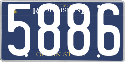 RI license plate 5886