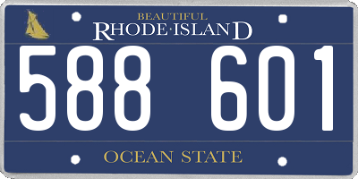 RI license plate 588601