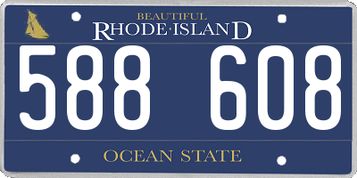 RI license plate 588608