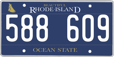 RI license plate 588609