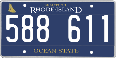 RI license plate 588611