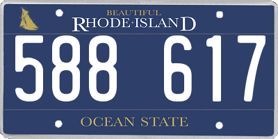 RI license plate 588617