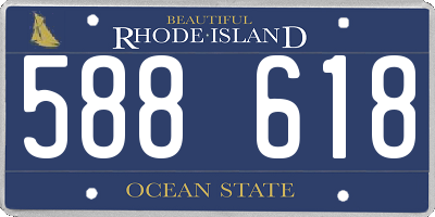 RI license plate 588618