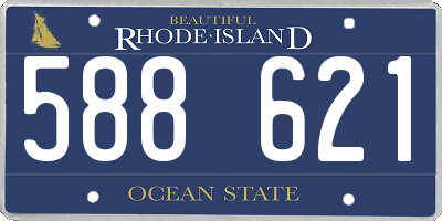RI license plate 588621