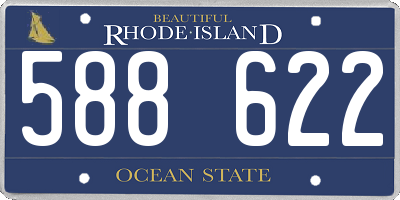 RI license plate 588622
