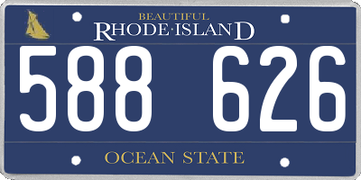 RI license plate 588626