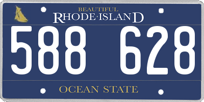 RI license plate 588628